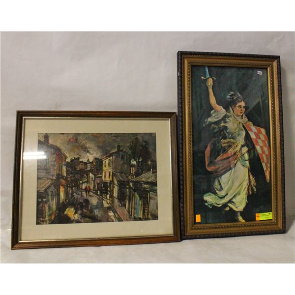 2 PCS OF FRAMED ARTWORK