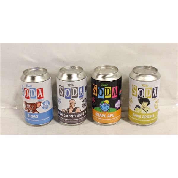 LOT OF 4 FUNKO SODAS - THE GREAT GRAPE