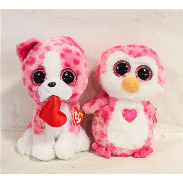 TY MEDIUM BEANIE BOOS - VALENTINES DOG