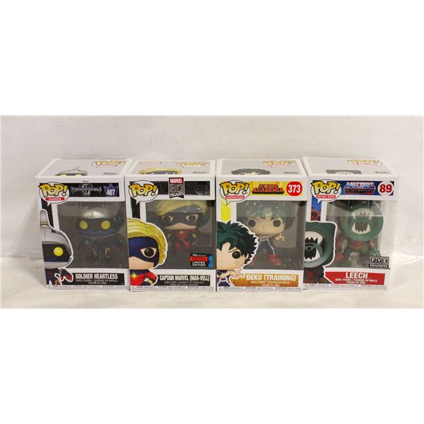 LOT OF 4 FUNKO POPS - MARVEL, DISNEY