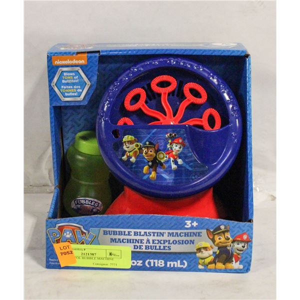 PAW PATROL BUBBLE MACHINE