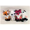 Image 1 : LOT OF 4 TY BEANIE BOO FOXES - PINK