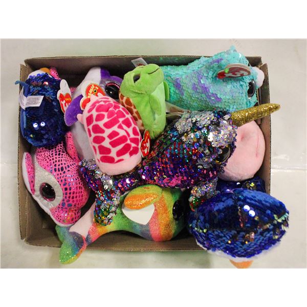 LOT OF TY BEANIE BOO AQUATIC ANIMALS