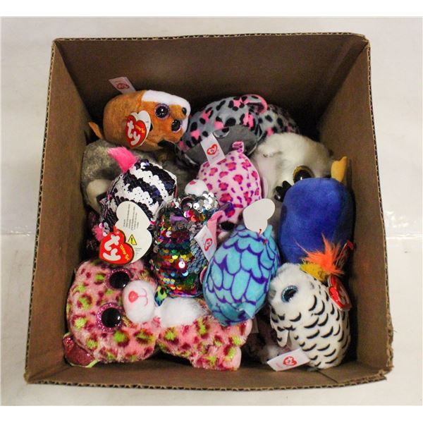 LOT OF TY BEANIE BOO ZOO ANIMALS - OWL
