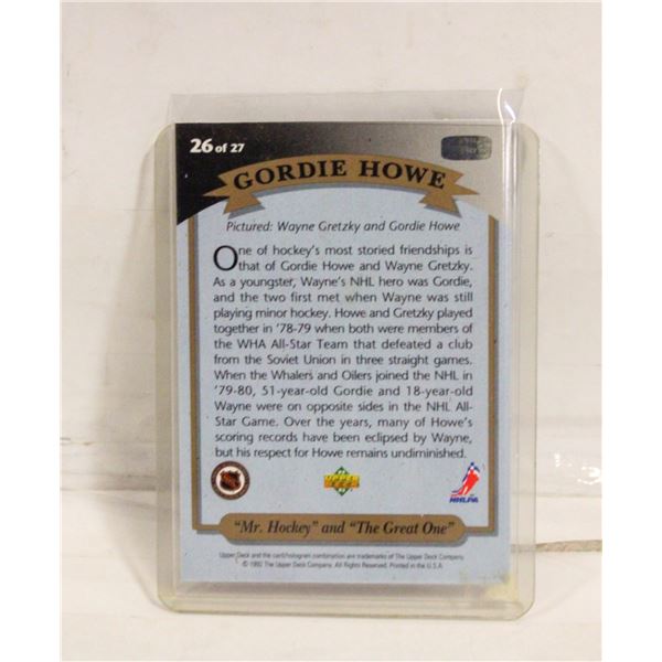 1992 GORDIE HOWE WAYNE GRETZKY MR HOCKEY GREAT ONE