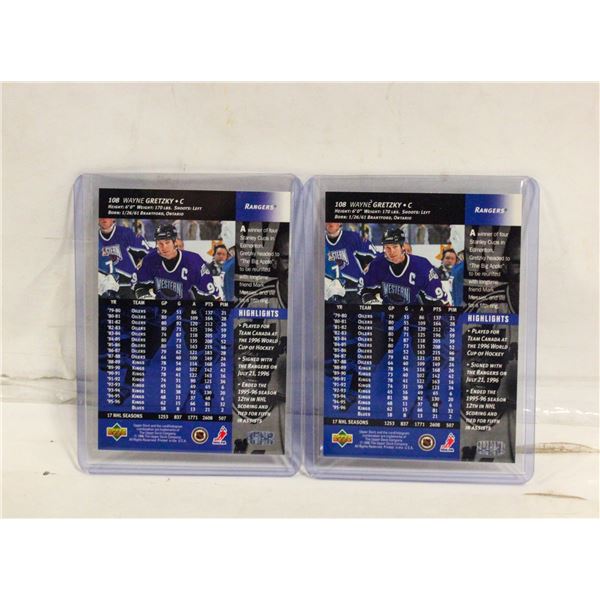MARK MESSIER WAYNE GRETZKY 108 1996 UPPER DECK 2 C