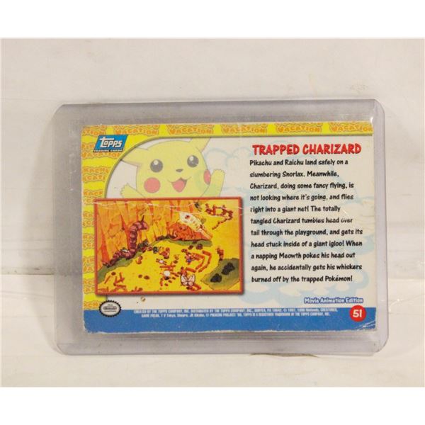 TOPPS FOIL TRAPPED CHARIZARD #51 POKEMON THE MOVIE