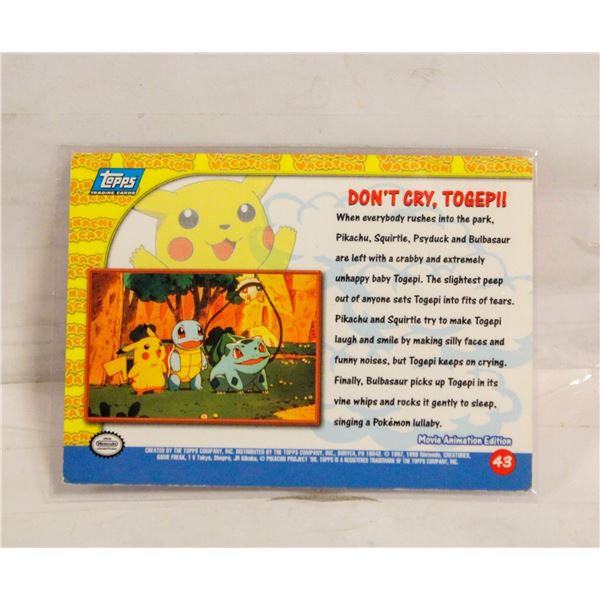 TOPPS #43 DON'T CRY TOGEP! 1999 POKEMON THE MOVIE
