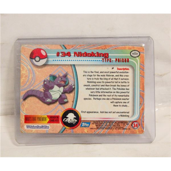 TOPPS #34 NIDOKING 1999 POKEMON MOVIE CARD