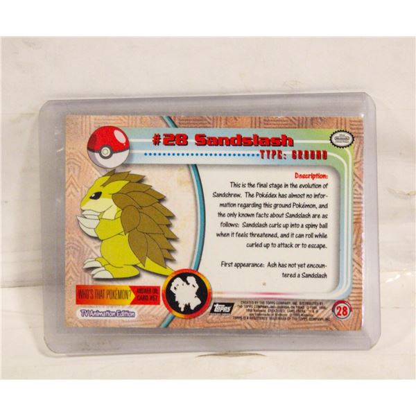 TOPPS #28 SANDSLASH 1999 POKEMON MOVIE CARD