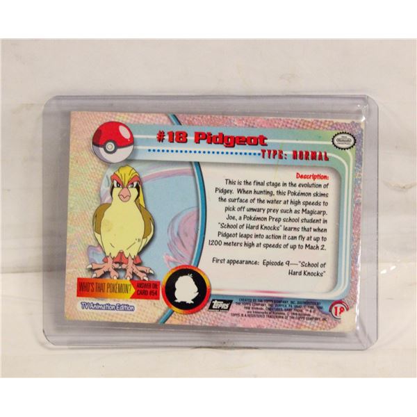 TOPPS #18 PIDGEOT 1999 POKEMON MOVIE CARD