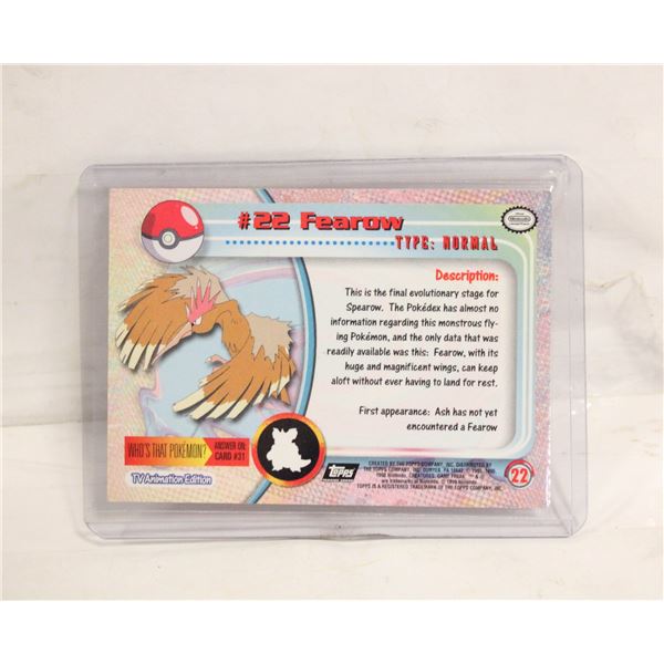 TOPPS #22 FEAROW 1999 POKEMON MOVIE CARD