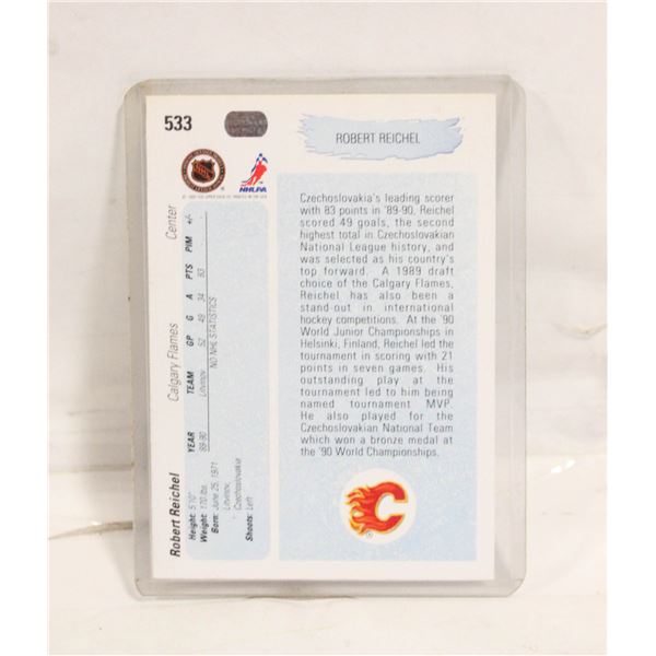 ROBERT REICHEL YOUNG GUNS ROOKIE CARD FLAMES