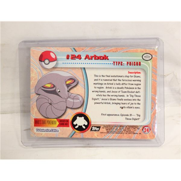 TOPPS FOIL #24 ARBOK 1999 POKEMON MOVIE CARD