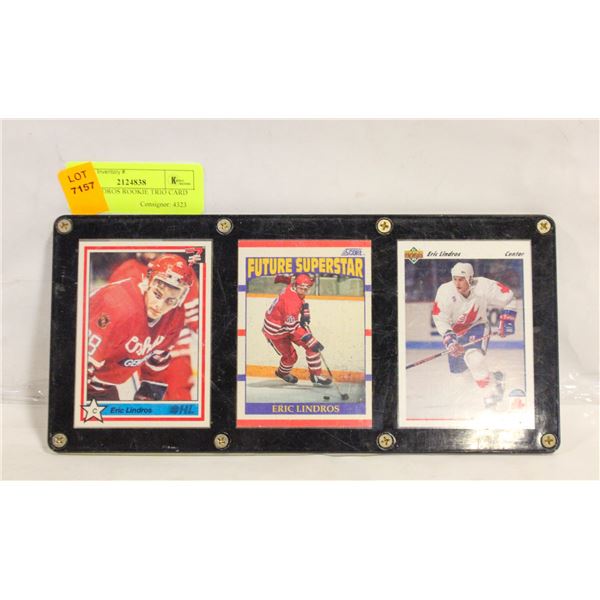 ERIC LINDROS ROOKIE TRIO CARD SET