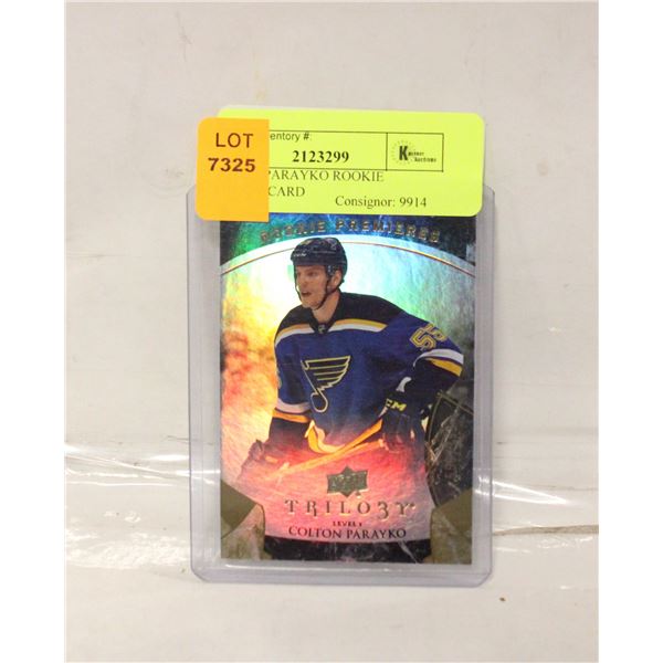 COLTON PARAYKO ROOKIE TRILOGY CARD