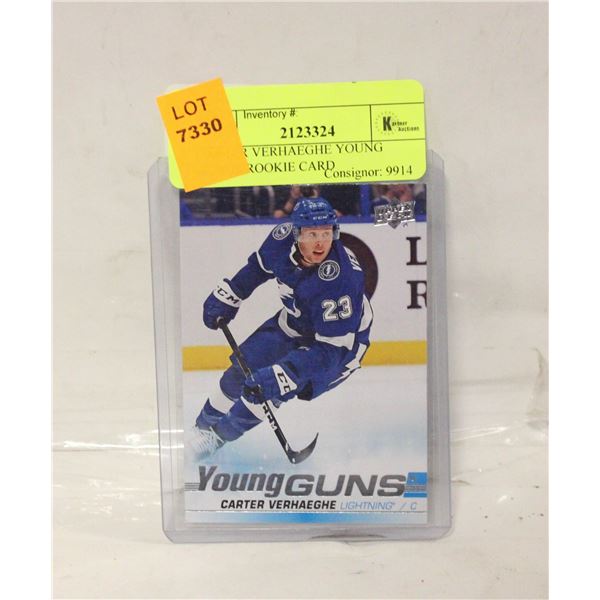 CARTER VERHAEGHE YOUNG GUNDS ROOKIE CARD