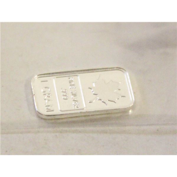 ONE GRAM SILVER MAPLE BAR