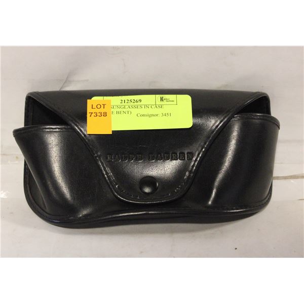 RAYBAN SUNGLASSES IN CASE (ARMS ARE BENT)