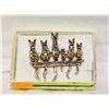 Image 1 : NEW 1PC CAT FAMILY BROOCH GOLD TONES,