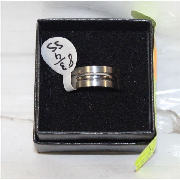NEW STAINLESS STEEL RING SIZE 8.3/4 MATTE