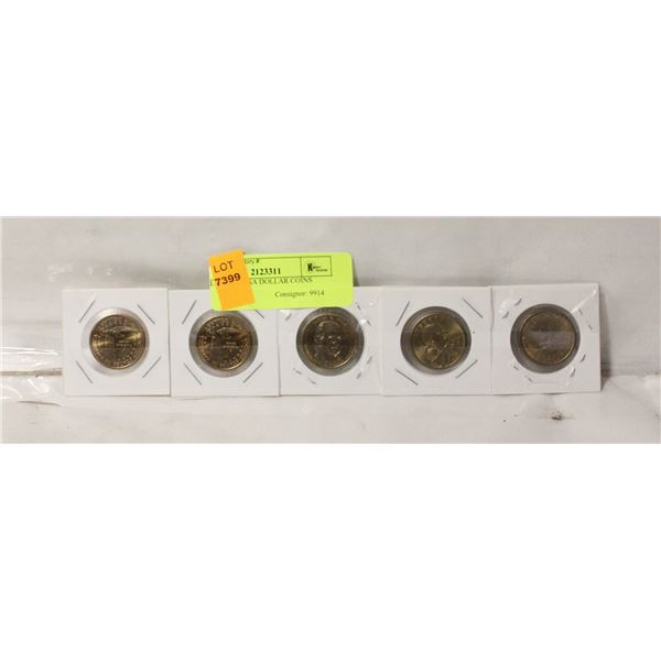 5 LIBERTY USA DOLLAR COINS