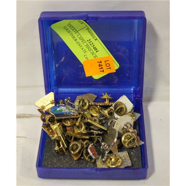 ESTATE LAPEL PINS IN BOX ALL TOGETHER-ESTATE