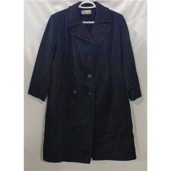 LADIES MED CALVIN KLEIN WOOL JACKET 3/4 LENGTH