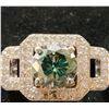 Image 2 : SIZE 7.25 4.25CT BLUE ROUND MOISSANITE RING 925S