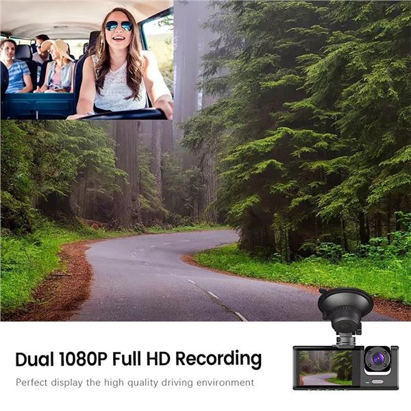 NEW 3 CAMERAS WI-FI ENABLED DASHCAM HD 1080P