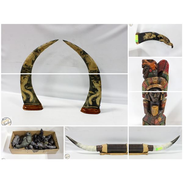 FEATURED: CARVINGS {SOAPSTONE | HORNS | STONE}