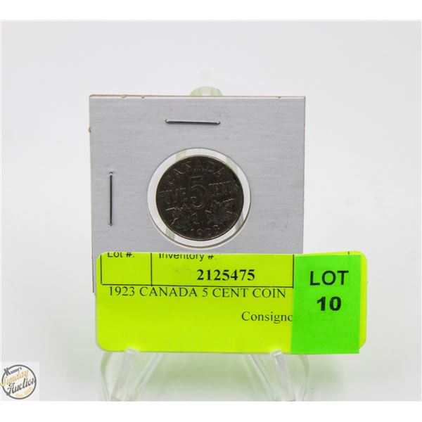 1923 CANADA 5 CENT COIN