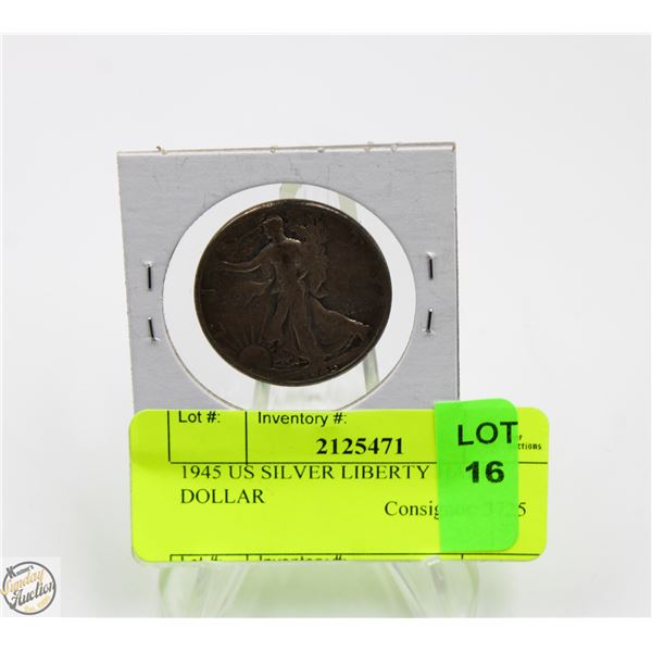 1945 US SILVER LIBERTY HALF DOLLAR