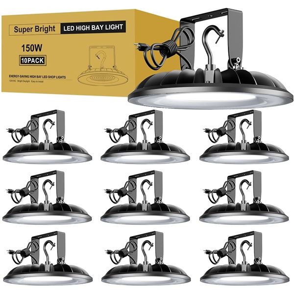 BRAND NEW 10PK LED HIGH BAY LIGHTS 100W