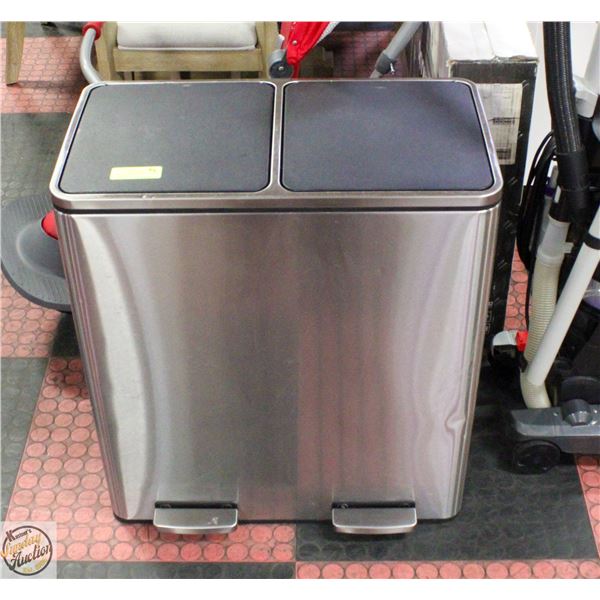 STAINLESS STEEL DOUBLE-SIDED GARBAGE/RECYCLE