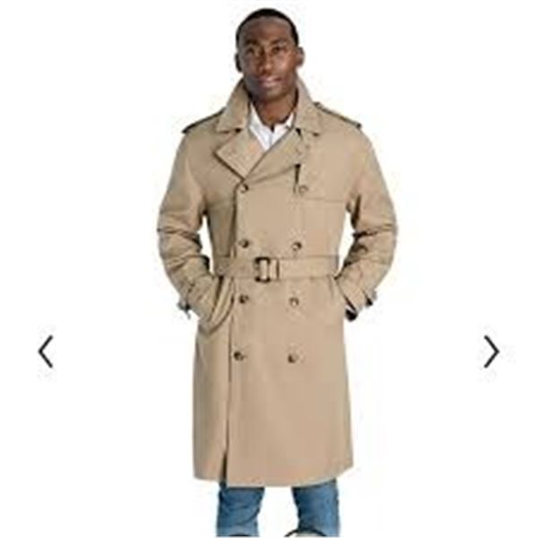 NEW LONDON FOG DOUBLE BREAST LARGE MENS TRENCH COA