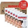 Image 1 : NEW W BOX 6 X 31 DIAPERS HUGGIES SNUG & DRY SIZE 4