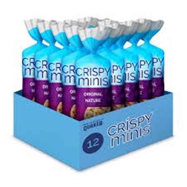 NEW 12 X 127G CRISPY MINIS PLAIN RICE RICE CAKES