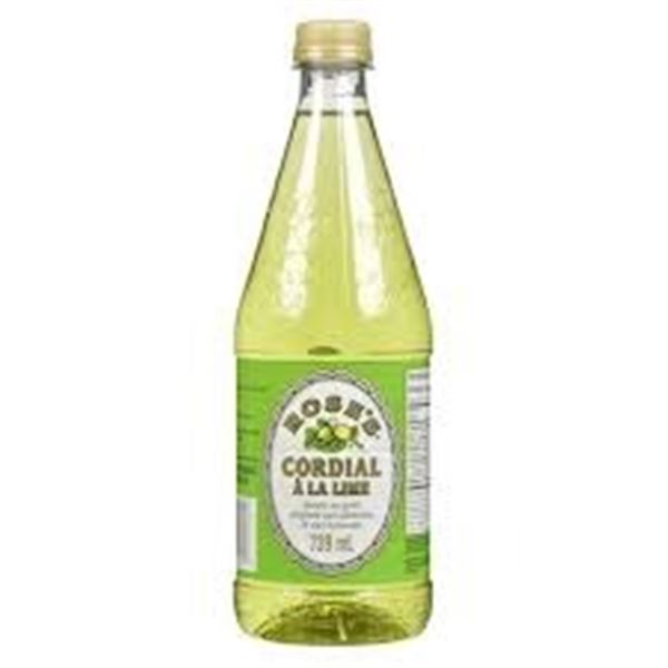 NEW 739ML ROSES LIME CORDIAL