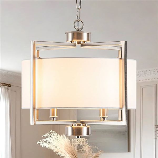 BRAND NEW MODERN DRUM CHANDELIER 4 LIGHT