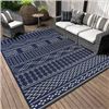 Image 1 : BRAND NEW OUTDOOR RUG NAVY WHITE FLORAL 8X10FT