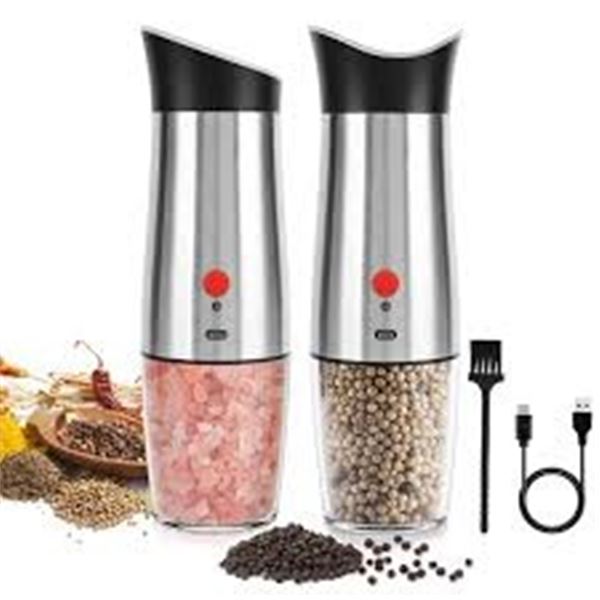 BRAND NEW USB ELECTRIC SALT/PEPPER MILL SET