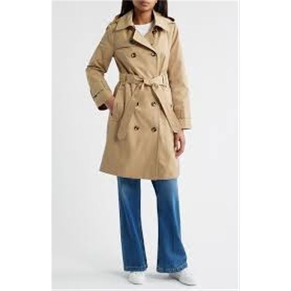 BRAND NEW LONDON FOG WOMENS DOUBLE BREATED TRENCH