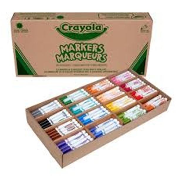 NEW REPACKED CRAYOLA BROAD LINE MARKER 256CT