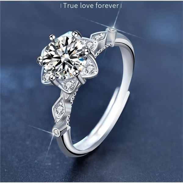 1 CT CERTIFIED ROUND BRILLIANT MOISSANITE 925S