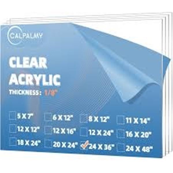 BRAND NEW CALPALMY 24 X 36" CLEAR PLEXIGLASS SHEET
