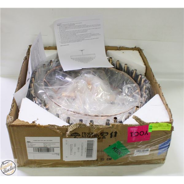 NEW W BOX UPSEED D50 CRYSTAL CHANDELIER