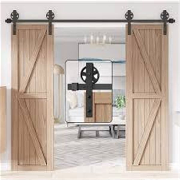 BRAND NEW WINSOON 9FT DOUBLE BARNDOOR HARDWARE KIT