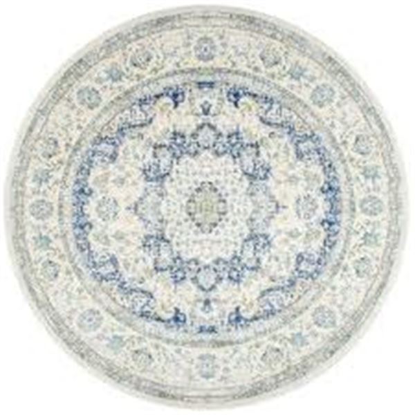 NEW NULOOM VERONA VINTAGE ROUND RUG 4FT BLUE