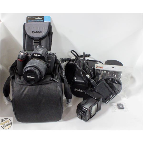 NIKON D90 CAMERA LOT INCLUDES -NIKON D90 DX 12.3MP